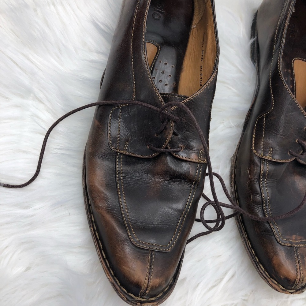Bølo Brown Leather Lace Up Shoes Size 9 - Picture 3 of 6